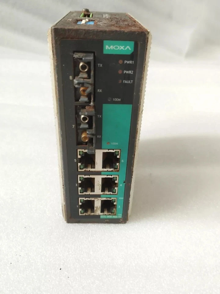 MOXA EDS308MMSC UNMANAGED ETHERNET SWITCH TESTED OK